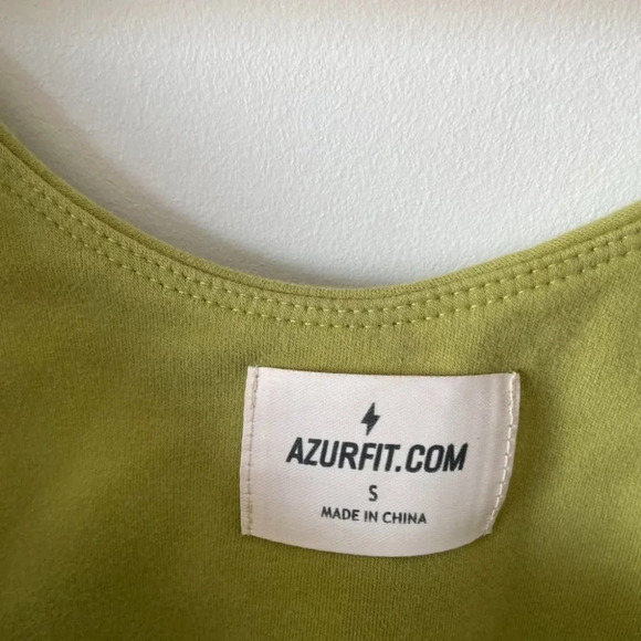 AzurFit Lounge Set Sweat Shorts and Crop Tank Matcha Green Size Small - Picture 4 of 8